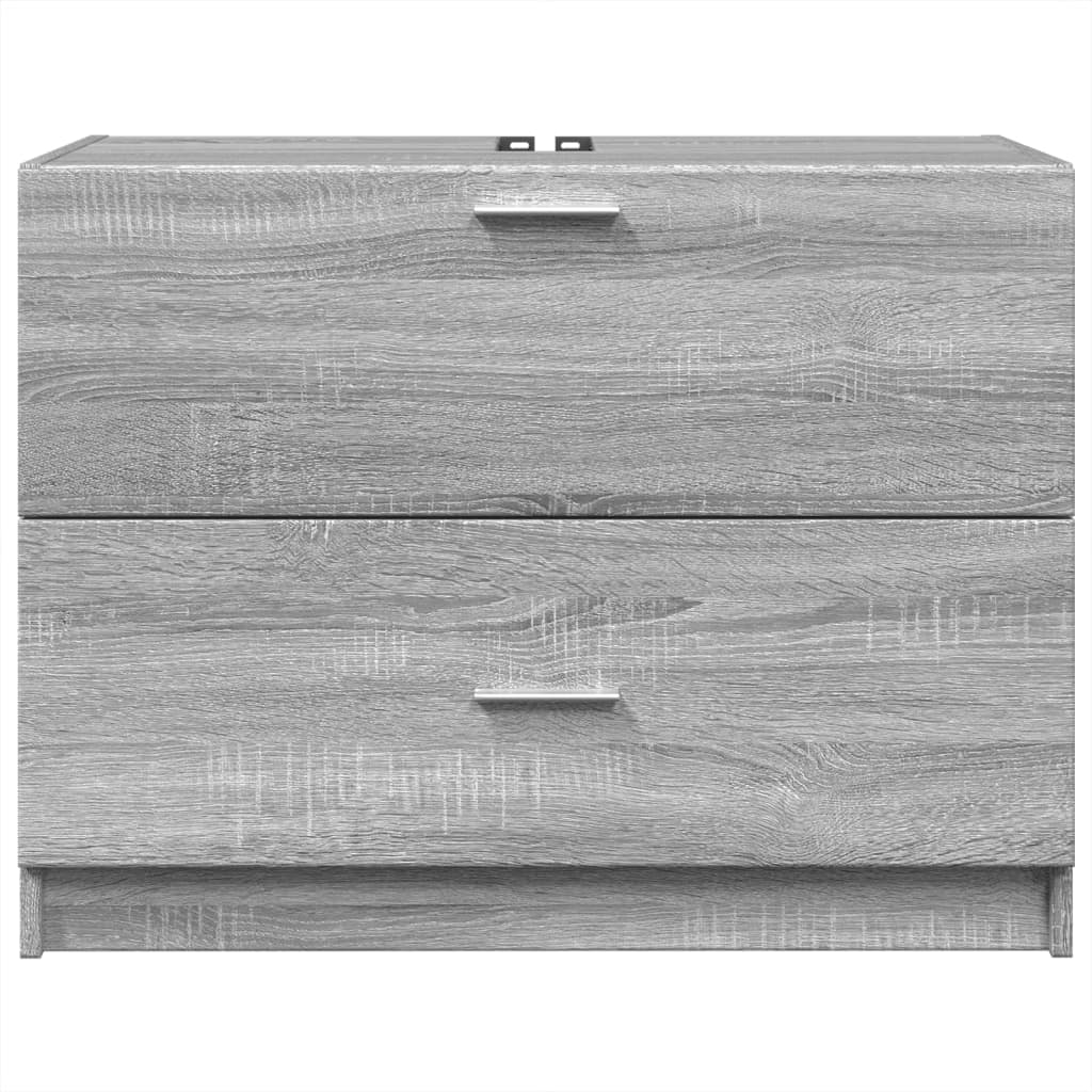 Armário de lavatório 78x37x59 cm derivados madeira cinza sonoma
