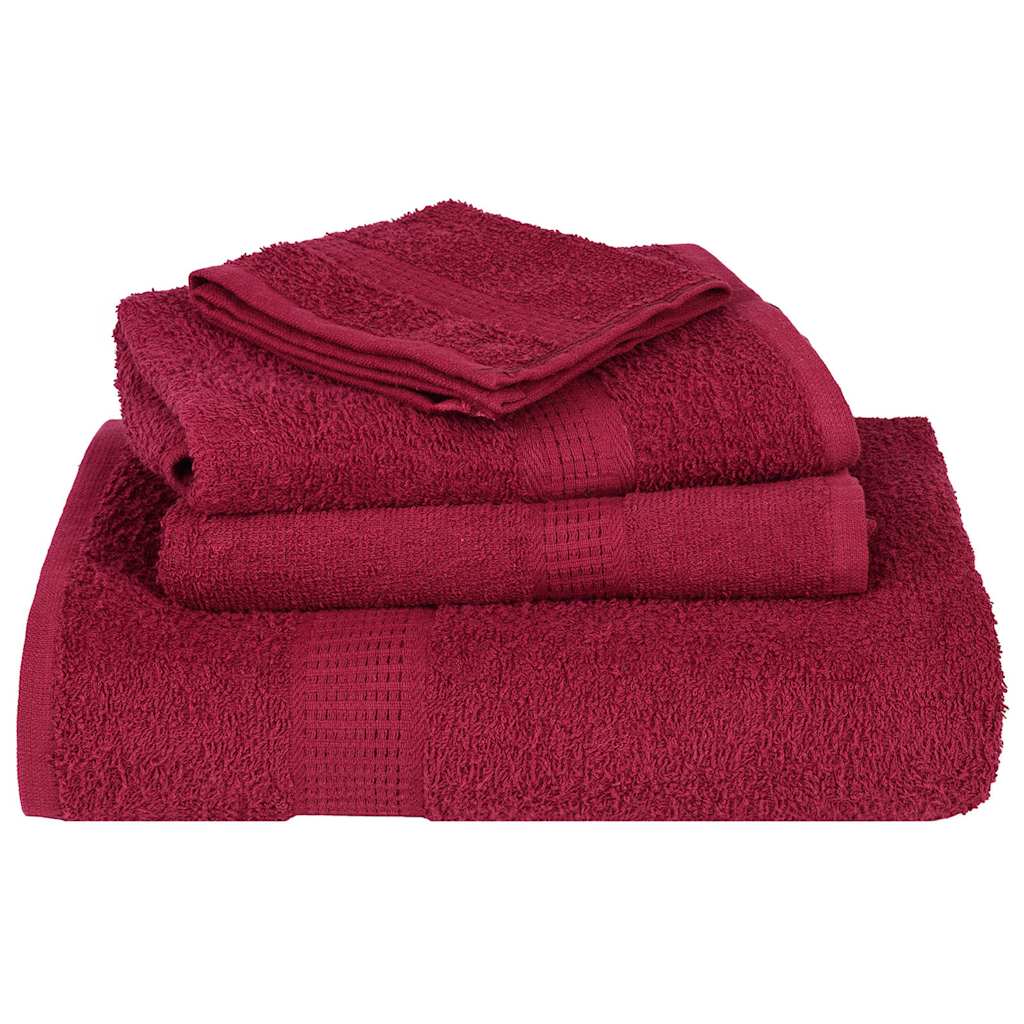 8 Pcs conjunto de toalhas frogn 360 g/m² bordô