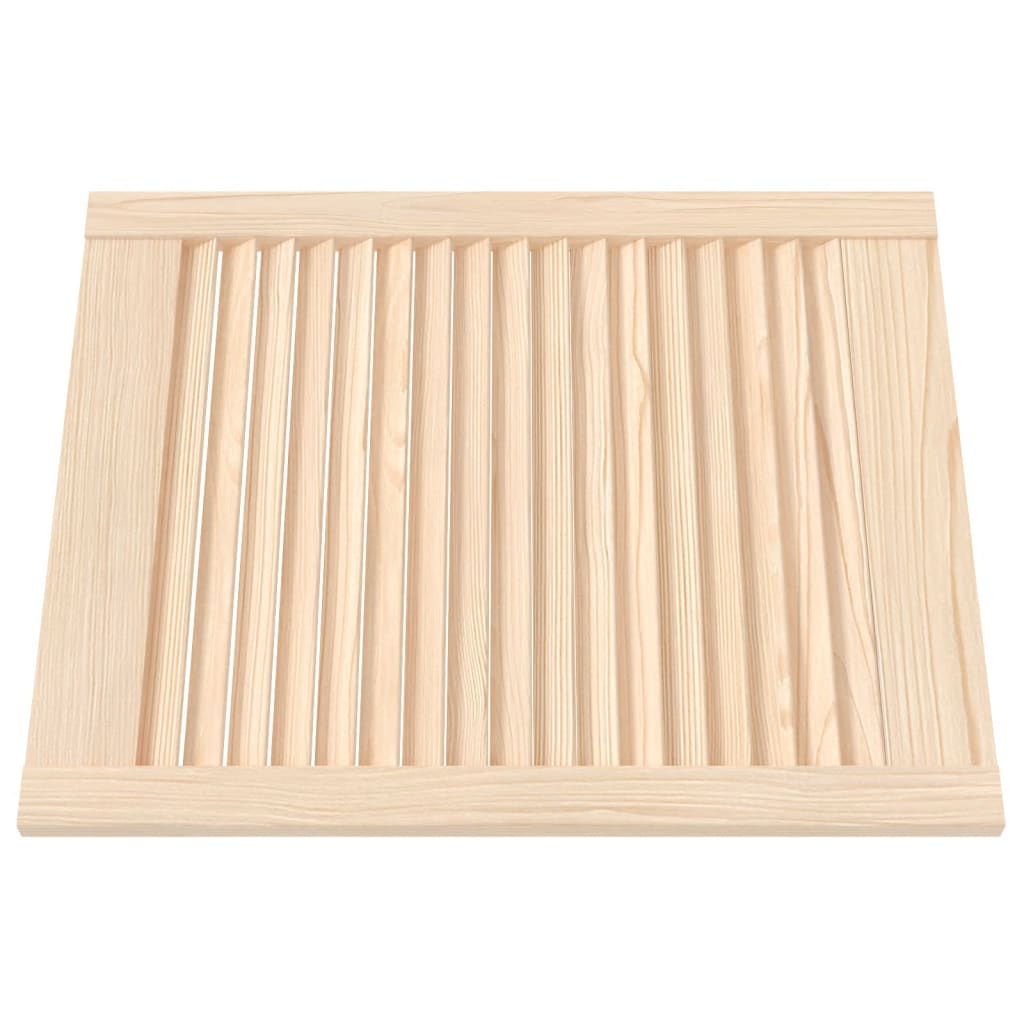 Portas de armário 4 pcs com design de persiana pinho maciço