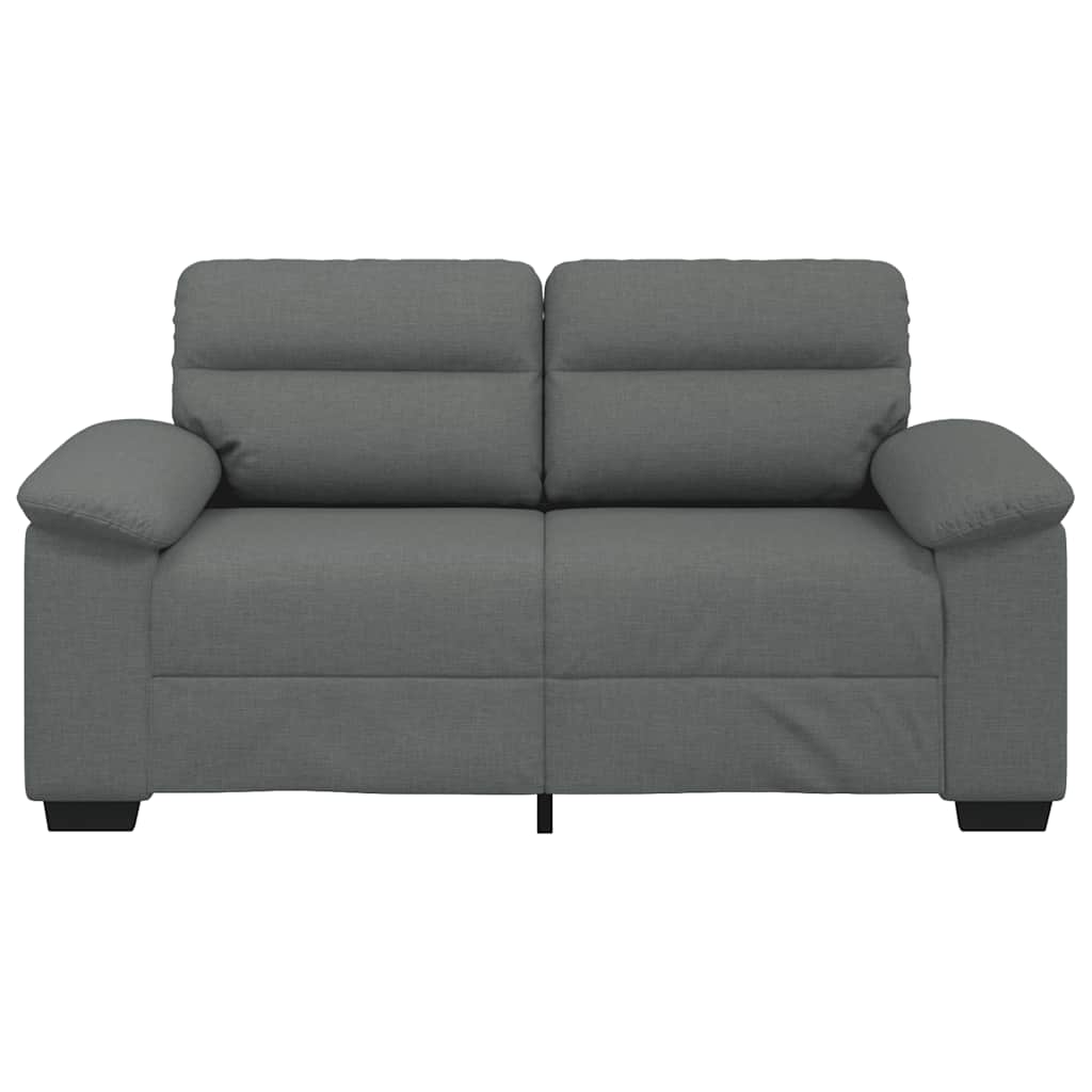 Sofá de 2 lugares em tecido 160x81x84 cm cinzento-escuro