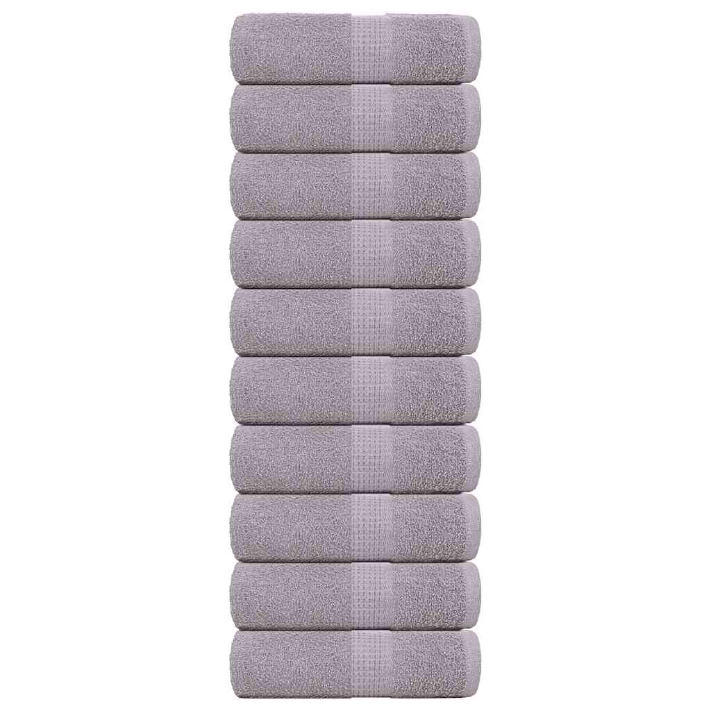 Toalhas de rosto frogn 10 peças cinza 30x30 cm 360 g/m²