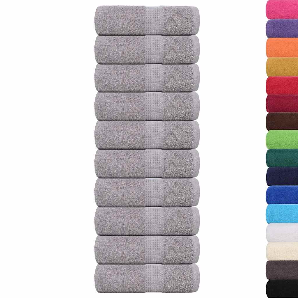 Toalhas de rosto frogn 10 peças cinza 30x30 cm 360 g/m²