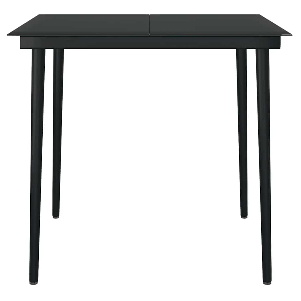 5 Pcs conjunto de jantar para jardim preto