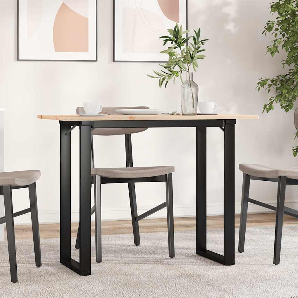 Mesa de jantar estrutura em o 100x50x75cm pinho e aço