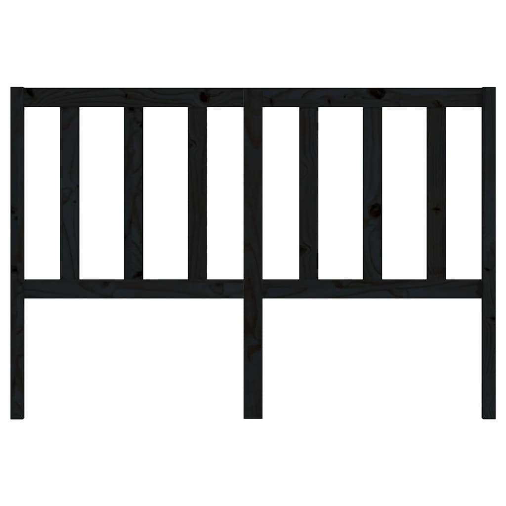 Cabeceira de cama 166x4x100 cm pinho maciço preto