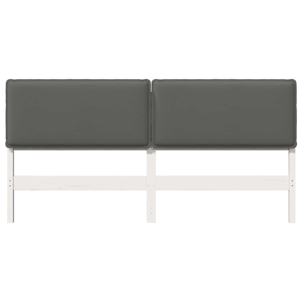 Cabeceira estofada com cabeceira branco e cinza claro 180 cm