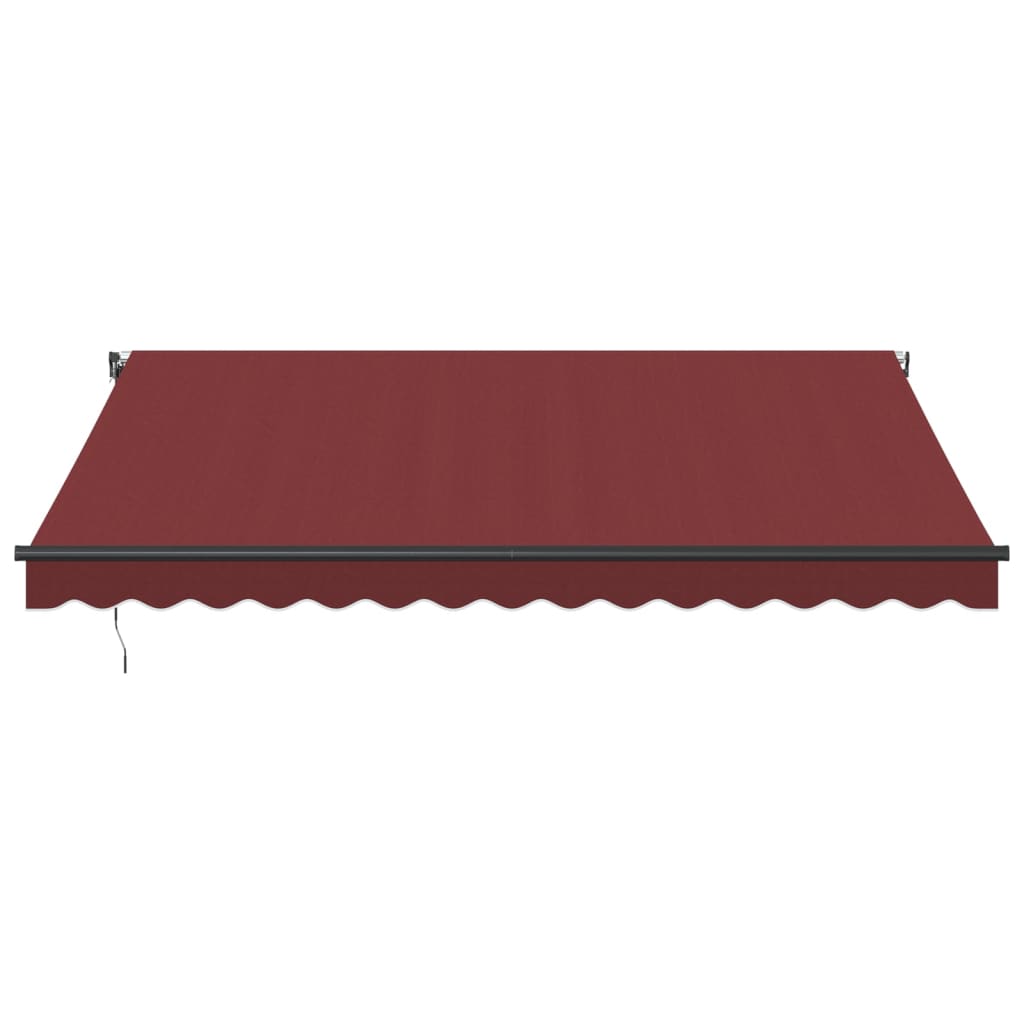 Toldo retrátil automático com luzes LED 400x350 cm bordô