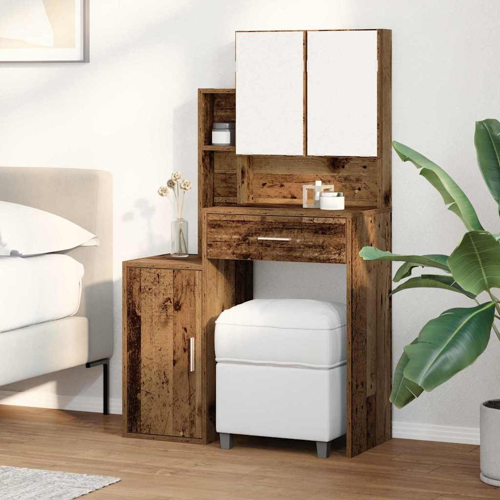 Mesa de vestir madeira antiga 80 x 35 x 132 cm
