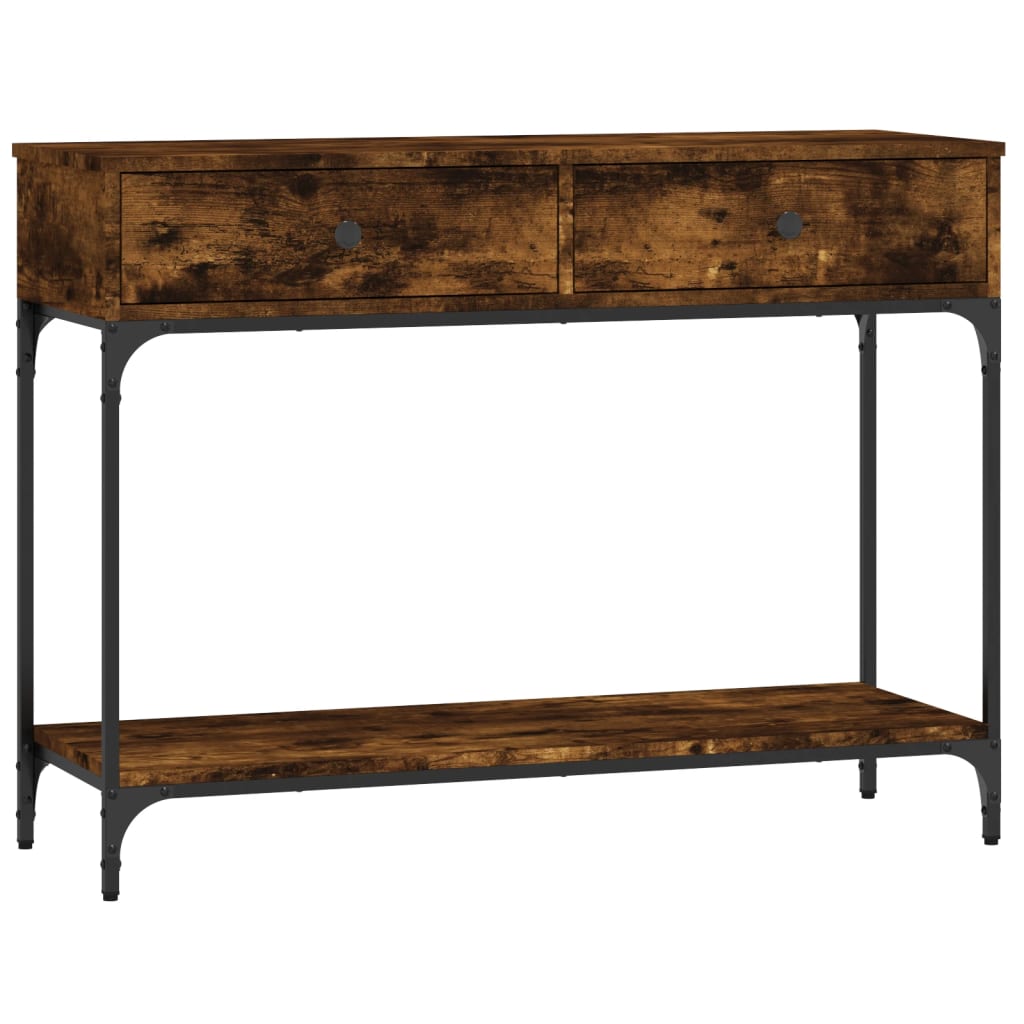 Mesa consola 100x34,5x75cm derivados de madeira carvalho fumado