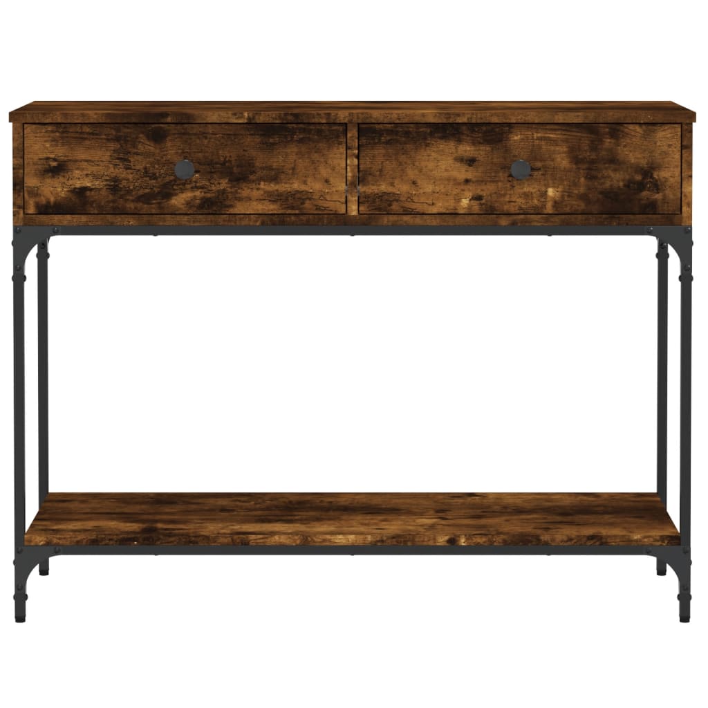 Mesa consola 100x34,5x75cm derivados de madeira carvalho fumado