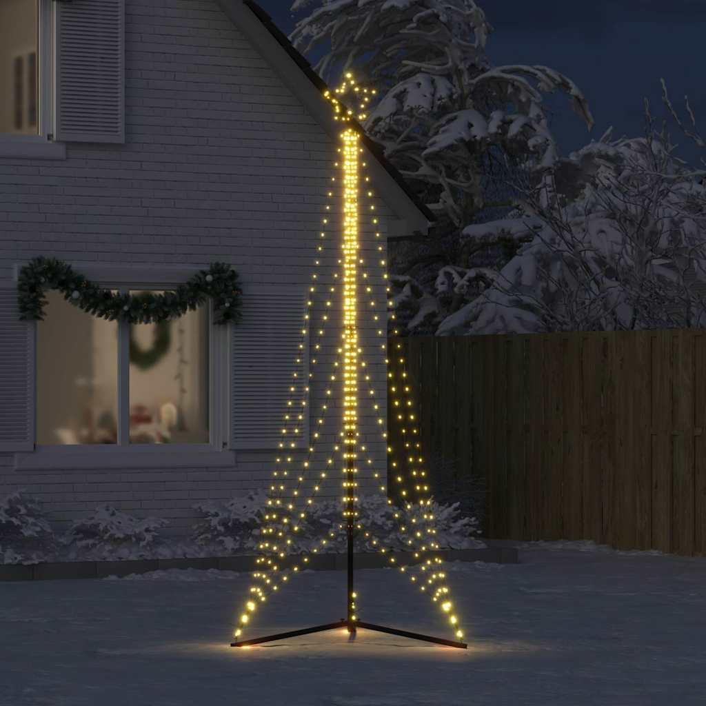 LED árvore de natal 525 leds branco quente 302 cm