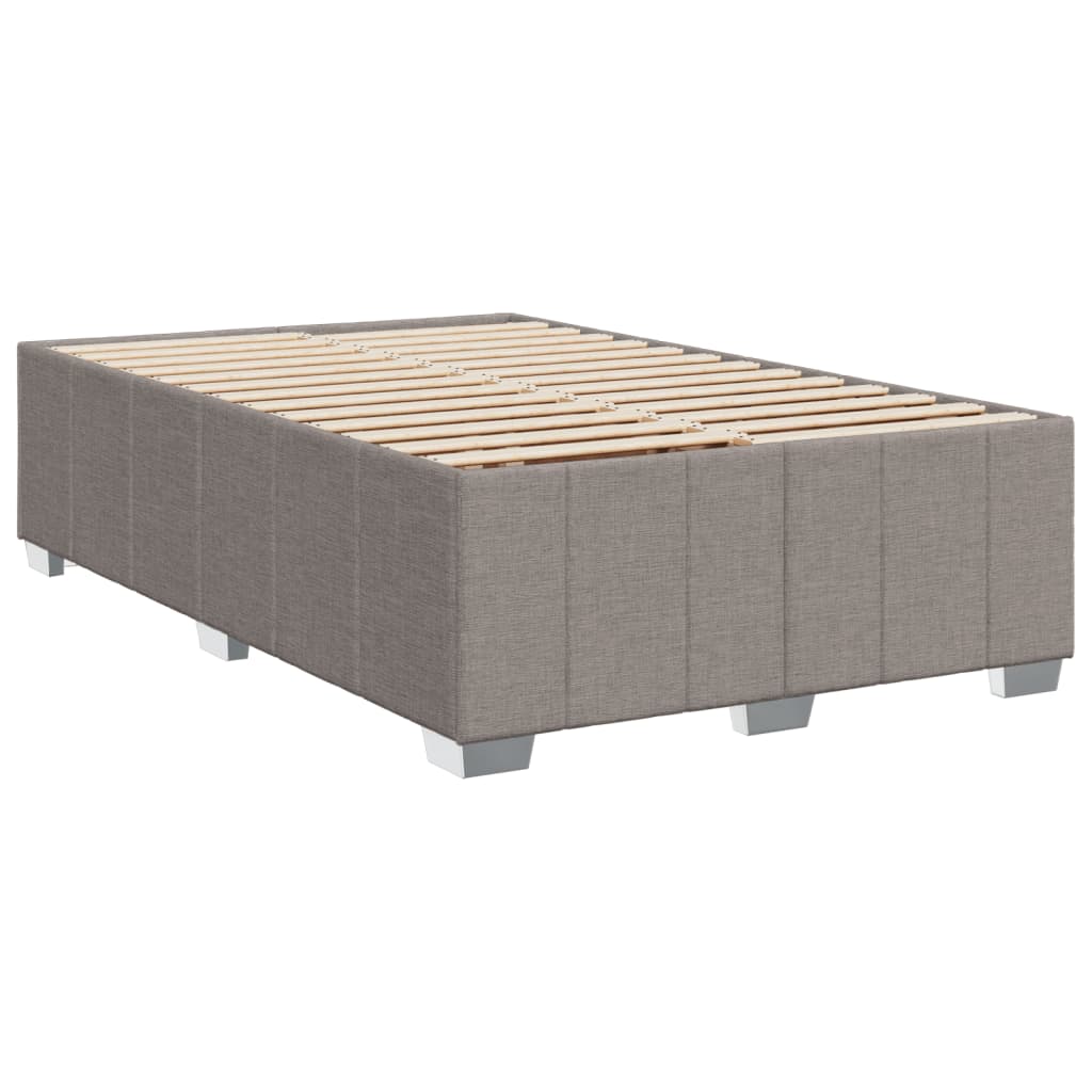 Estrutura de cama sem colchão 120x190cm tecido cinzento