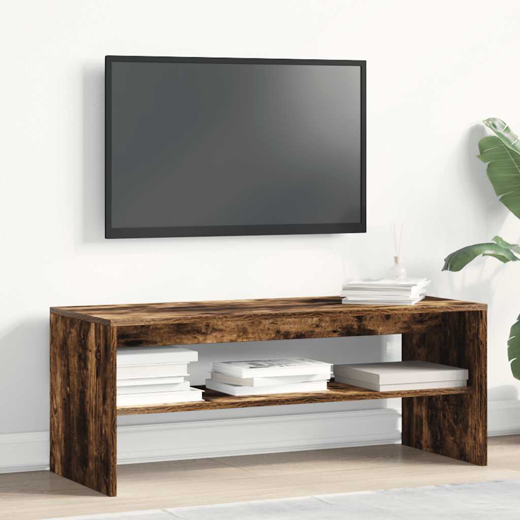 Móvel de TV 100x40x40 cm derivados de madeira carvalho fumado