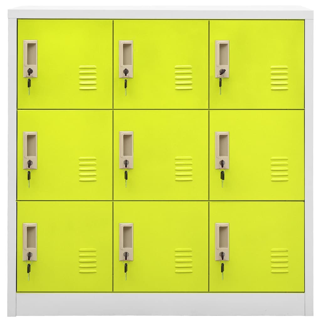 Cacifos 5 pcs 90x45x92,5 cm aço cinzento-claro e verde
