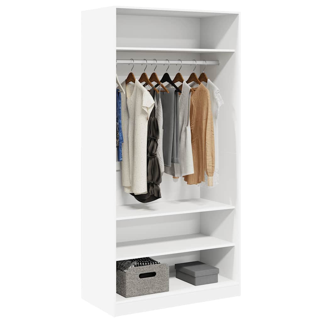 Roupeiro 100x50x200 cm derivados de madeira branco