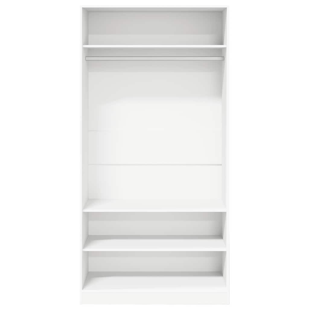 Roupeiro 100x50x200 cm derivados de madeira branco