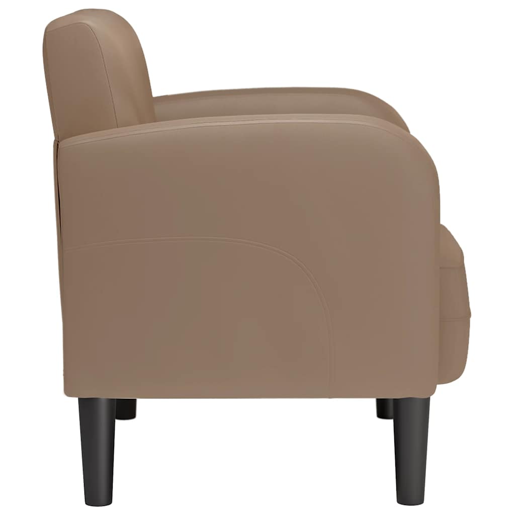Poltrona com apoios de braços 54 cm couro artificial cappuccino