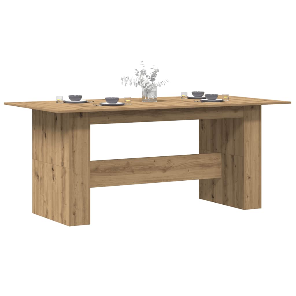 Mesa de jantar 180x90x76cm derivados madeira carvalho artisiano