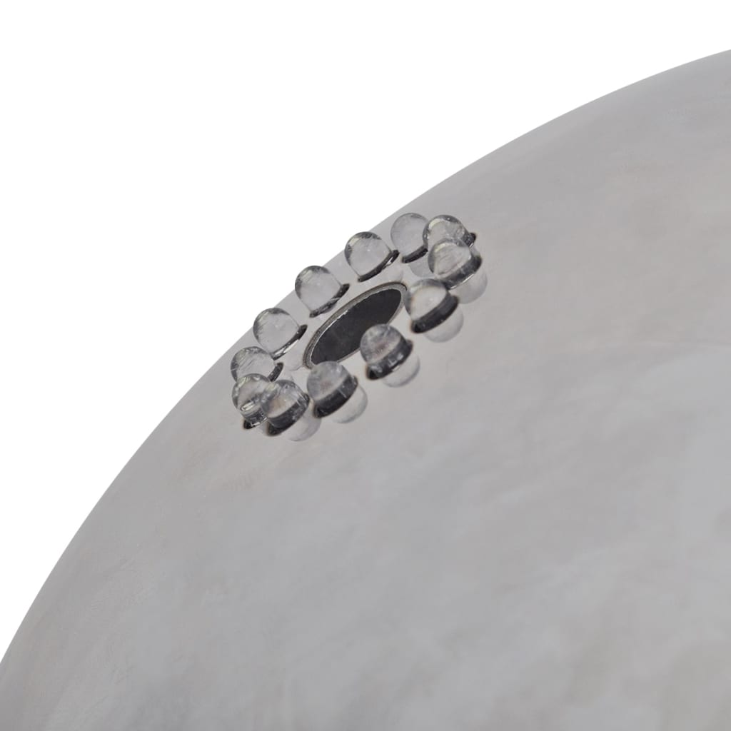 Fonte esfera com leds para jardim 40 cm aço inoxidável