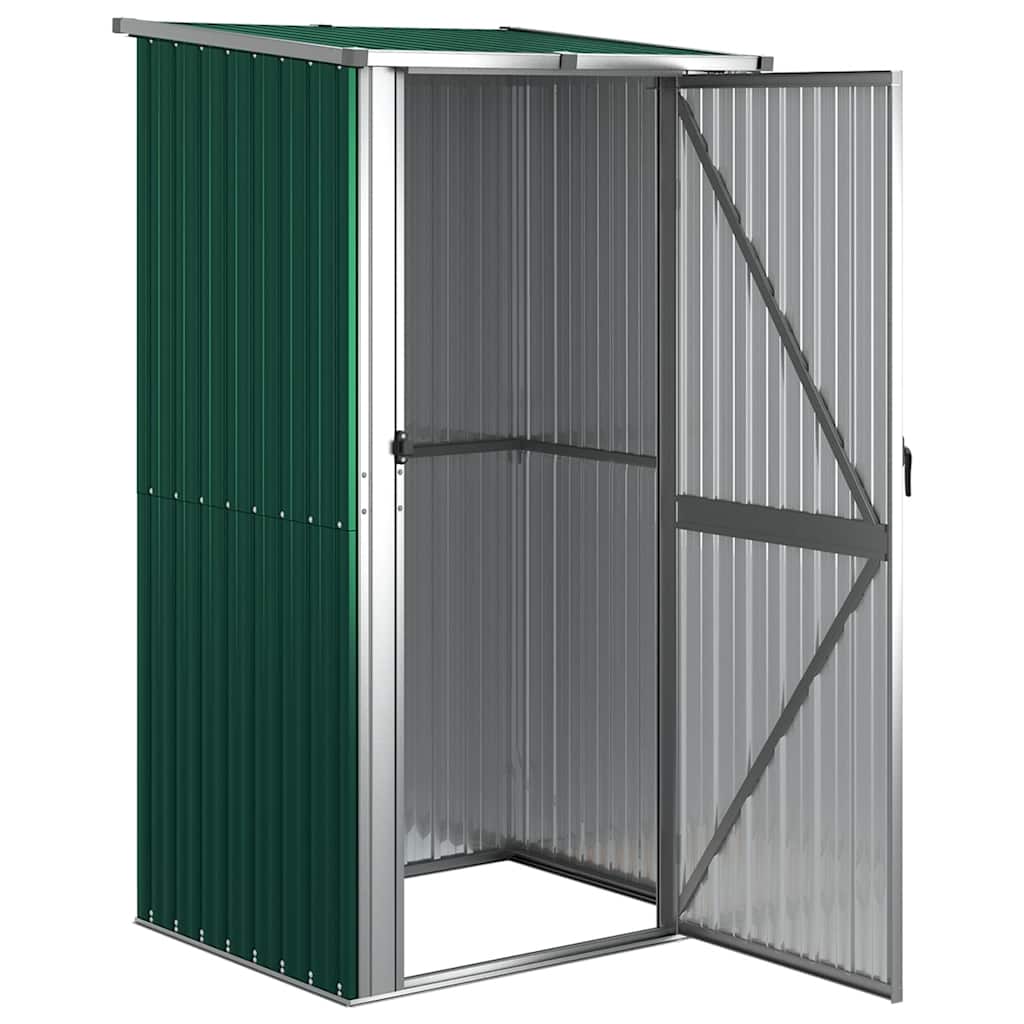 Abrigo de jardim verde 118,5x97x209,5 cm aço galvanizado