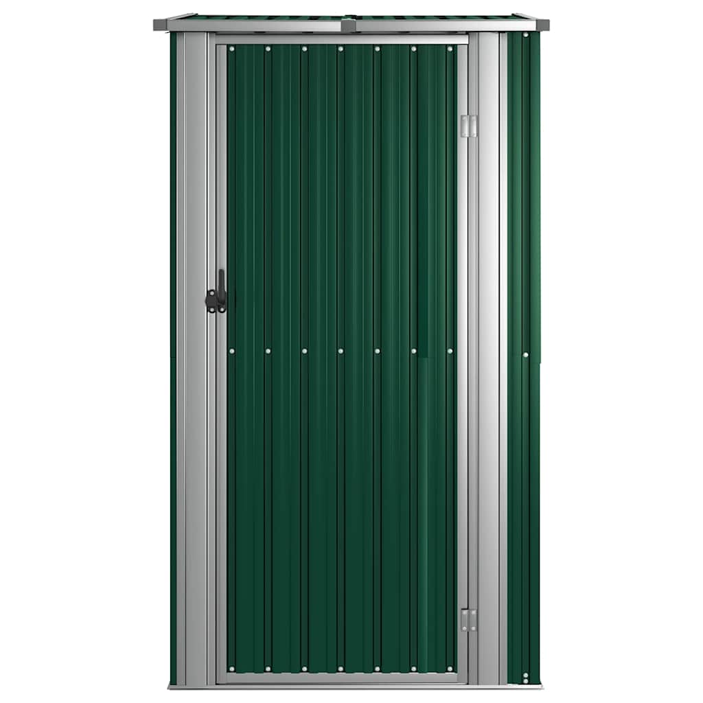 Abrigo de jardim verde 118,5x97x209,5 cm aço galvanizado