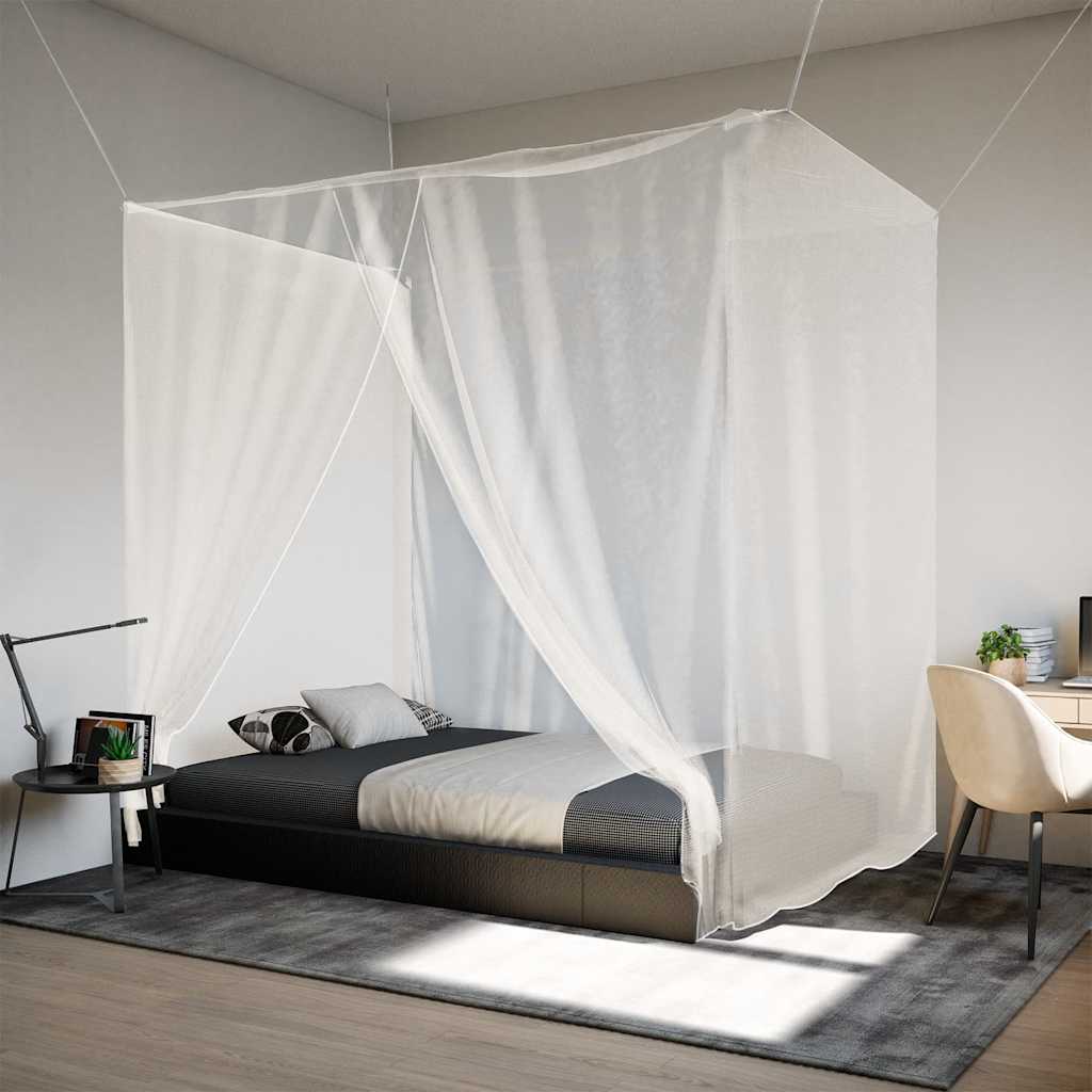 Rede mosquiteira suspensa malha branco 220x120x150 cm