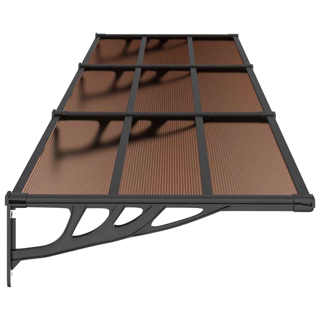 Toldo de porta 358,5x90 cm policarbonato preto