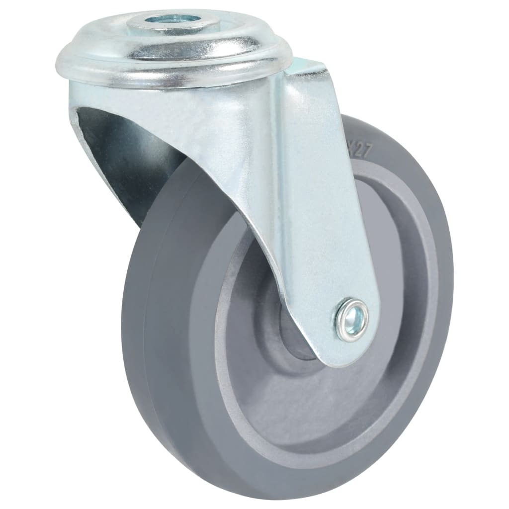 8 Pcs rodas giratórias com orifício para parafuso 100 mm