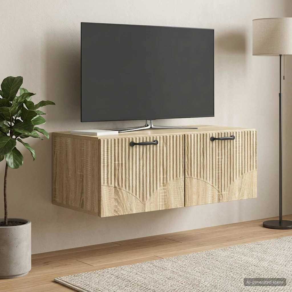 Gabinete de TV de parede carvalho sonoma 78,5 x 41 x 30 cm