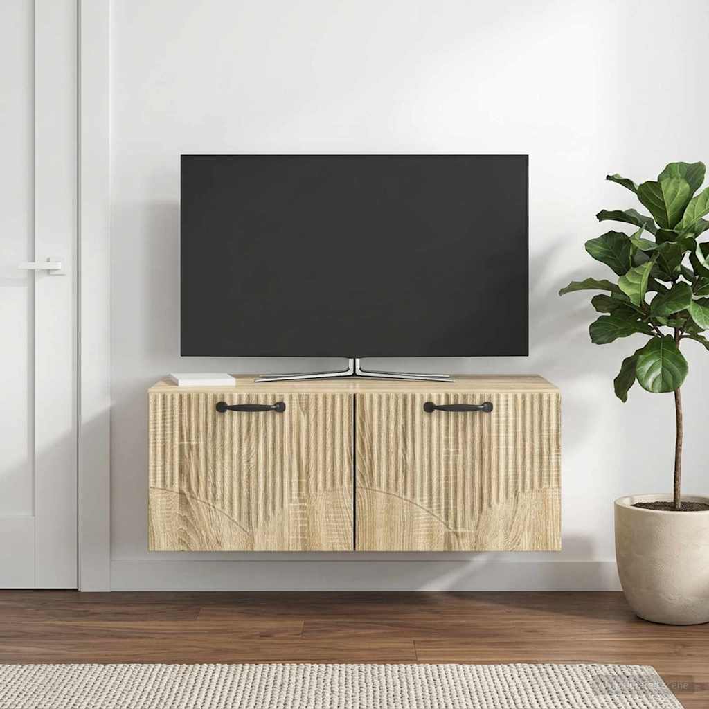 Gabinete de TV de parede carvalho sonoma 78,5 x 41 x 30 cm