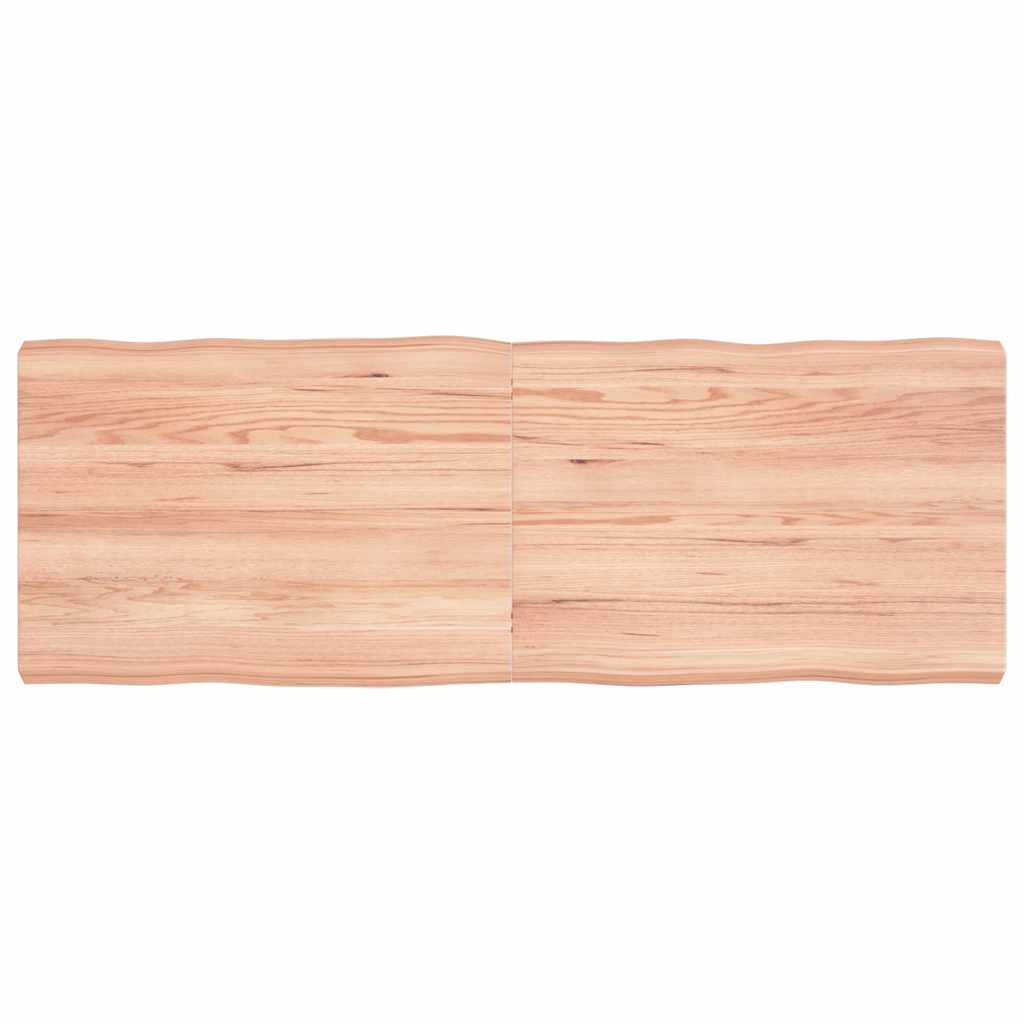 Tampo de mesa com bordas vivas carvalho tratado castanho-claro