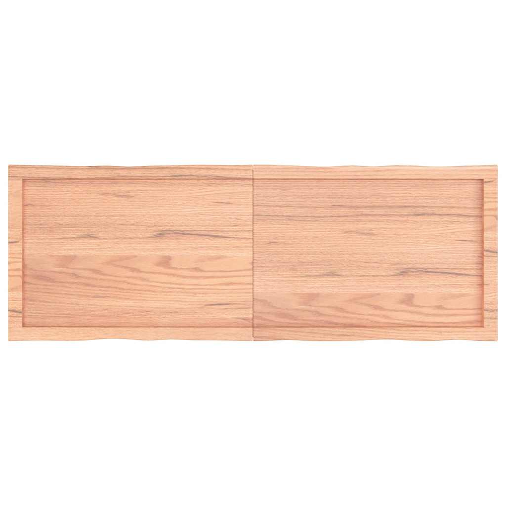 Tampo de mesa com bordas vivas carvalho tratado castanho-claro