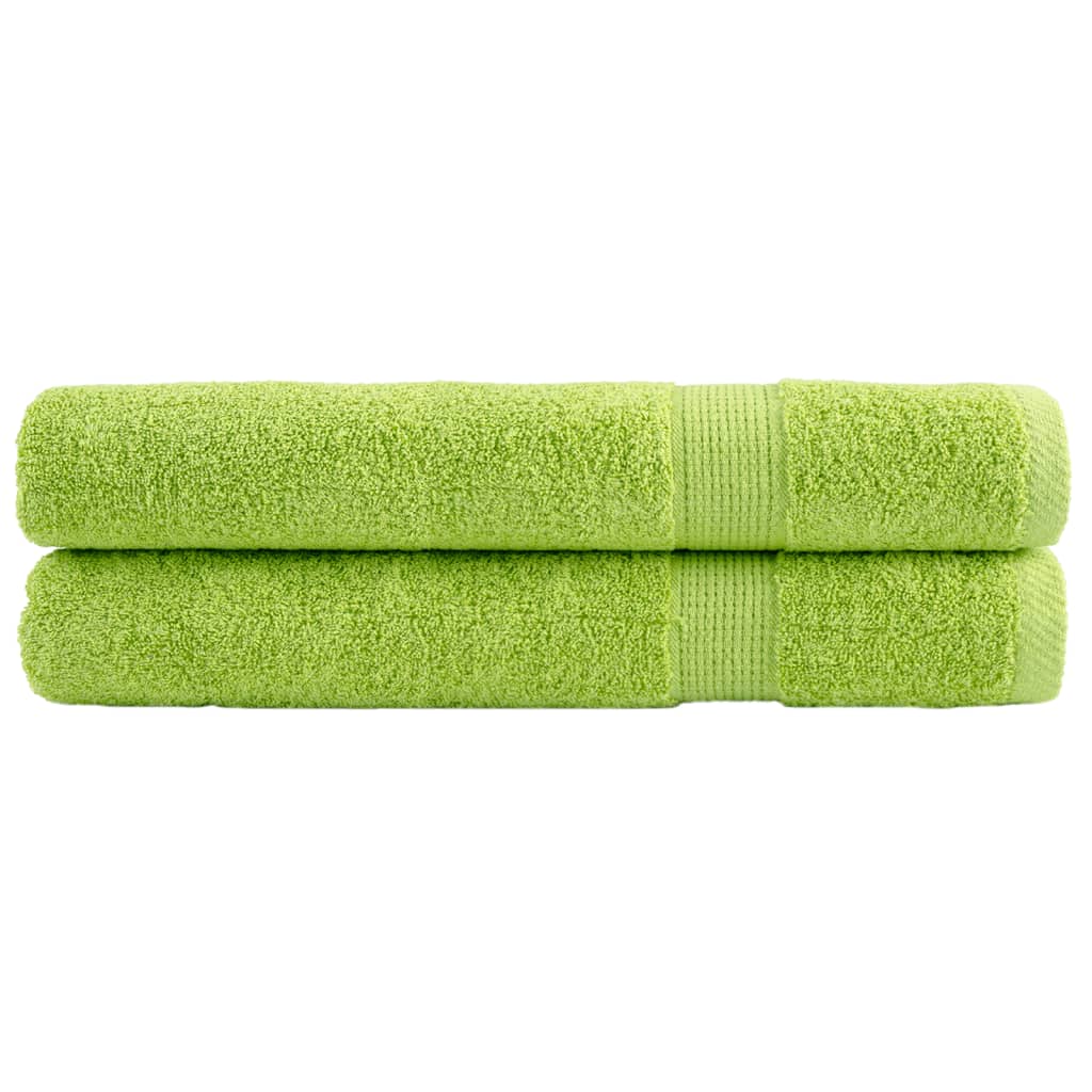 Toalhas premium solund 2 pcs 100x200 cm 600 gsm verde maça