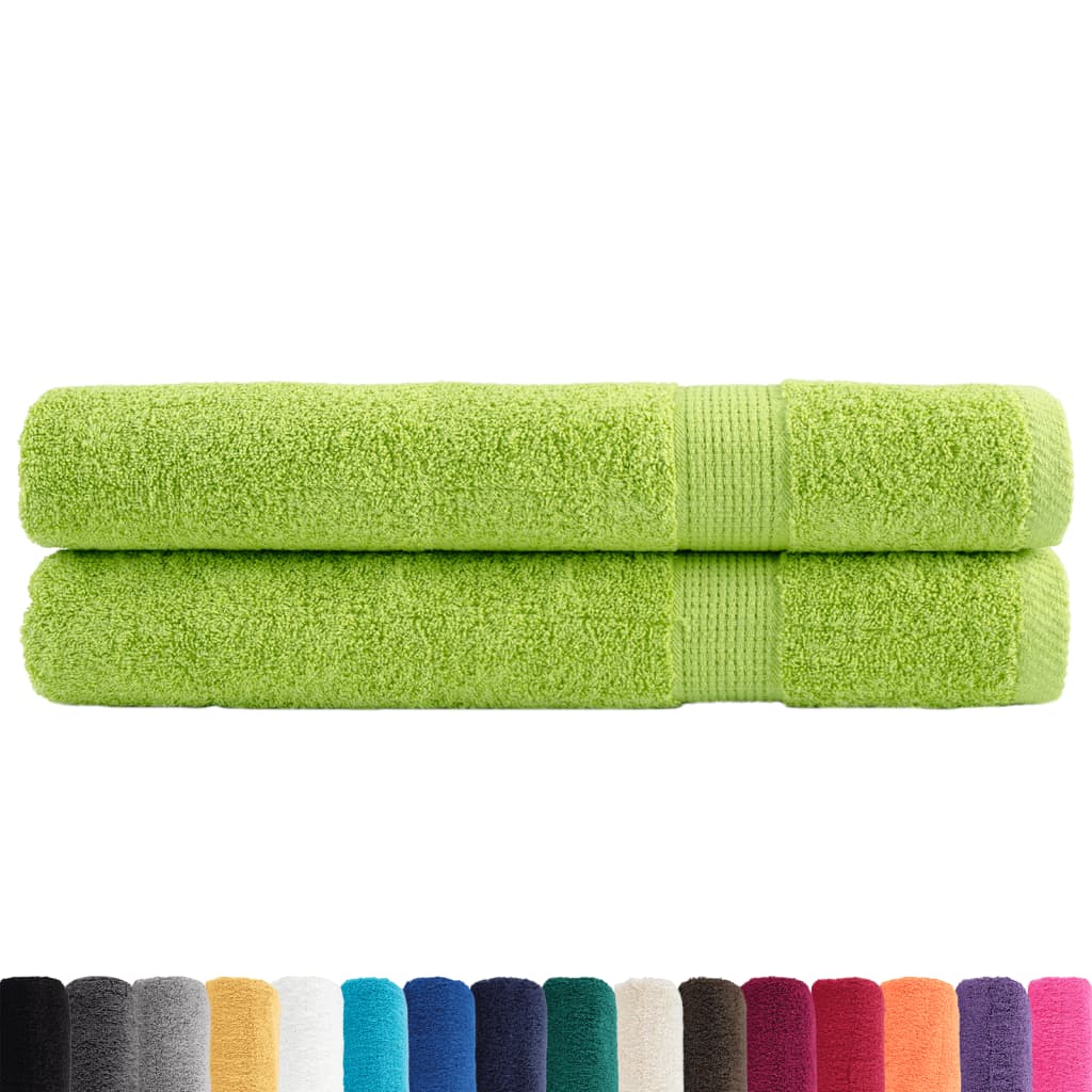 Toalhas premium solund 2 pcs 100x200 cm 600 gsm verde maça