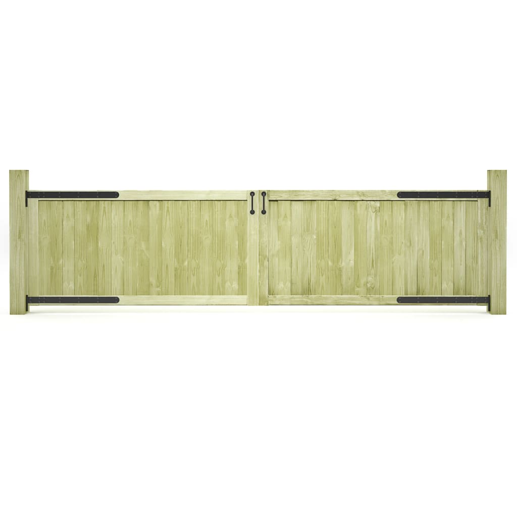 Portões de jardim 2 pcs 300x75 cm pinho impregnado