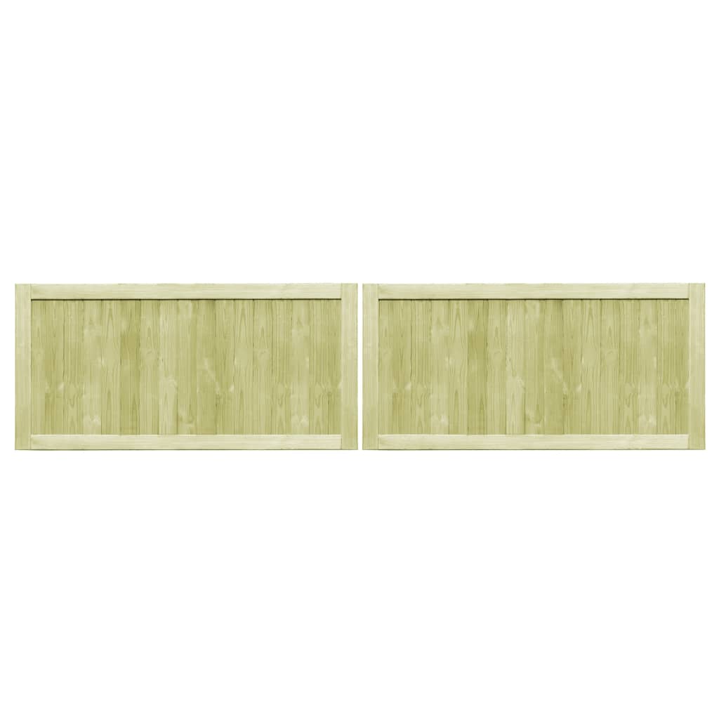 Portões de jardim 2 pcs 300x75 cm pinho impregnado