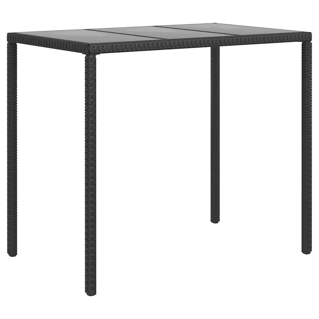 6 Pcs conjunto lounge de jardim c/ almofadões vime PE preto