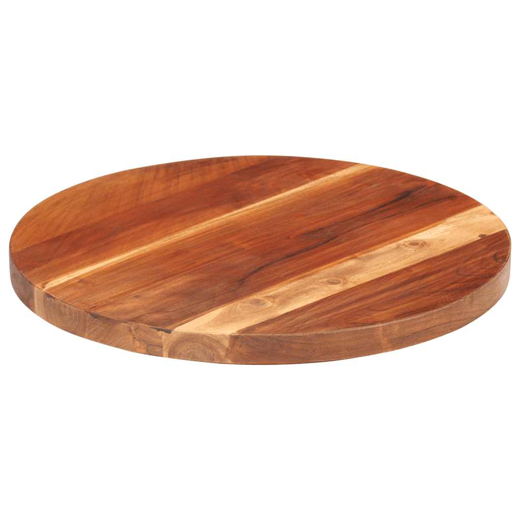 Tampo de mesa redondo madeira de acácia maciça 25-27 mm 40 cm