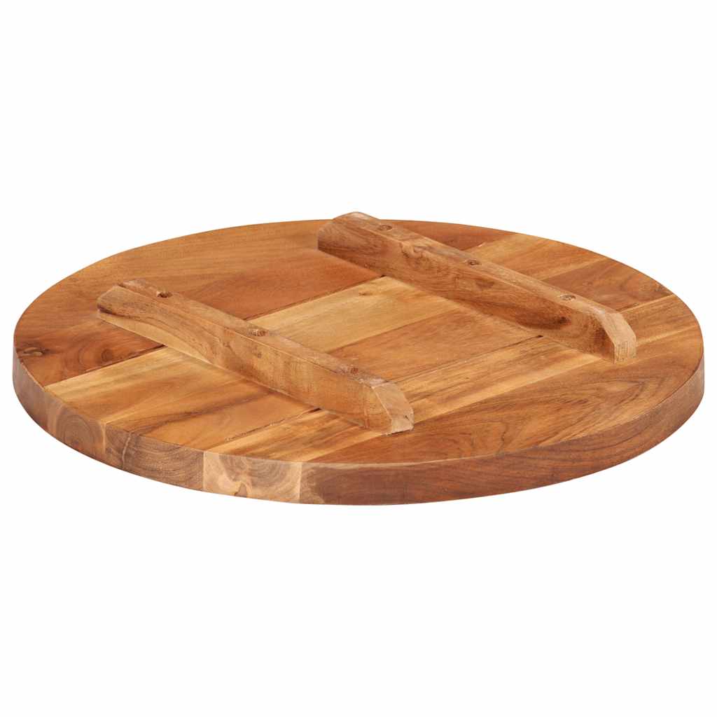 Tampo de mesa redondo madeira de acácia maciça 25-27 mm 40 cm
