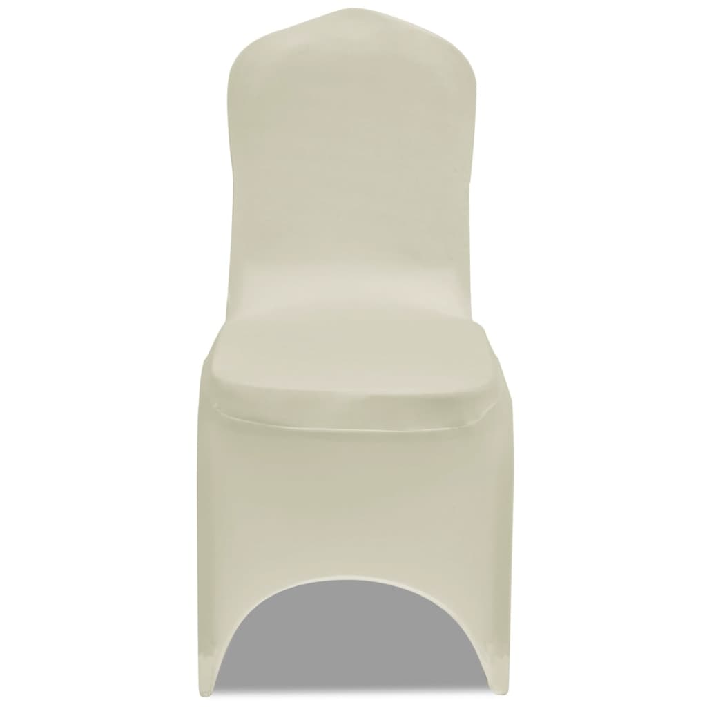 Capa elástica para cadeira / 6 peças, creme