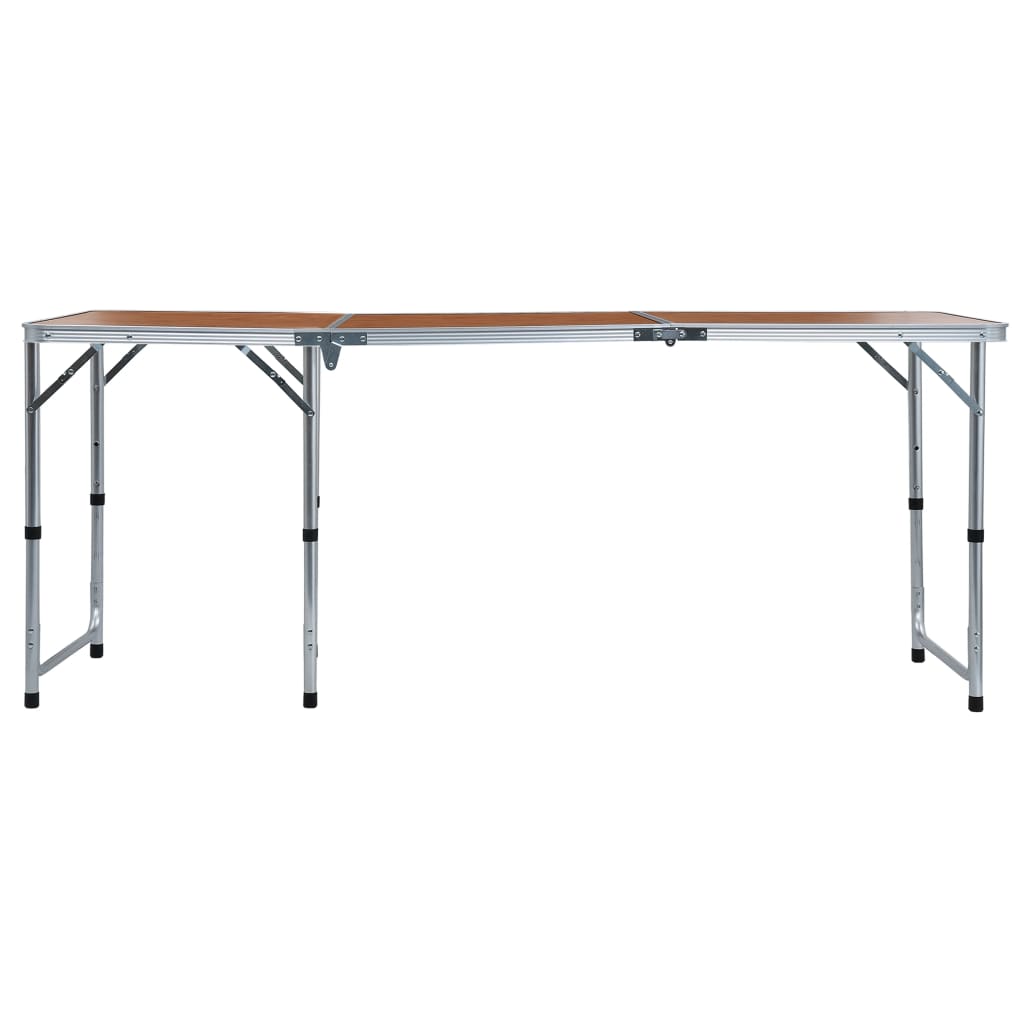 Mesa de campismo dobrável 180x60 cm alumínio