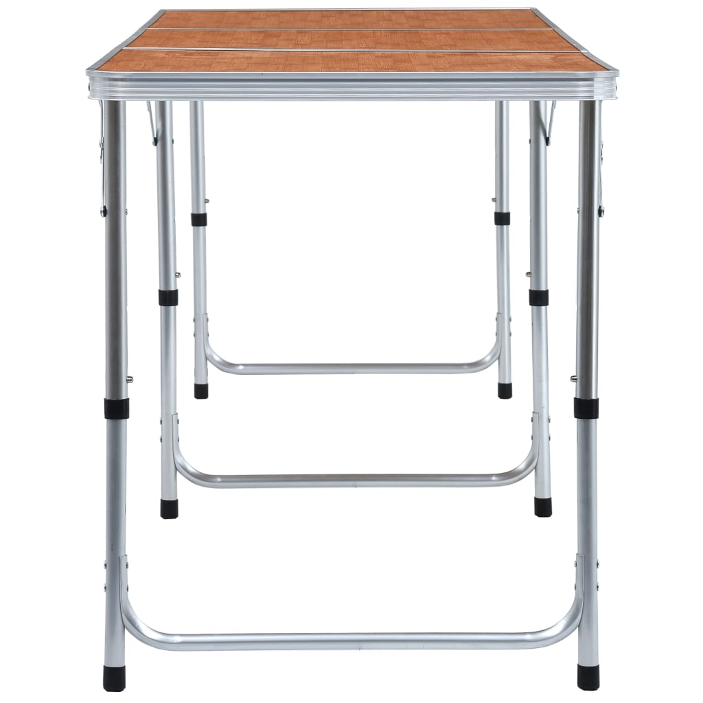 Mesa de campismo dobrável 180x60 cm alumínio