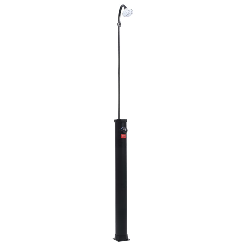 Chuveiro solar de jardim 215 cm 8 l preto