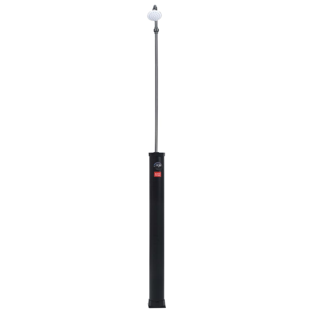 Chuveiro solar de jardim 215 cm 8 l preto