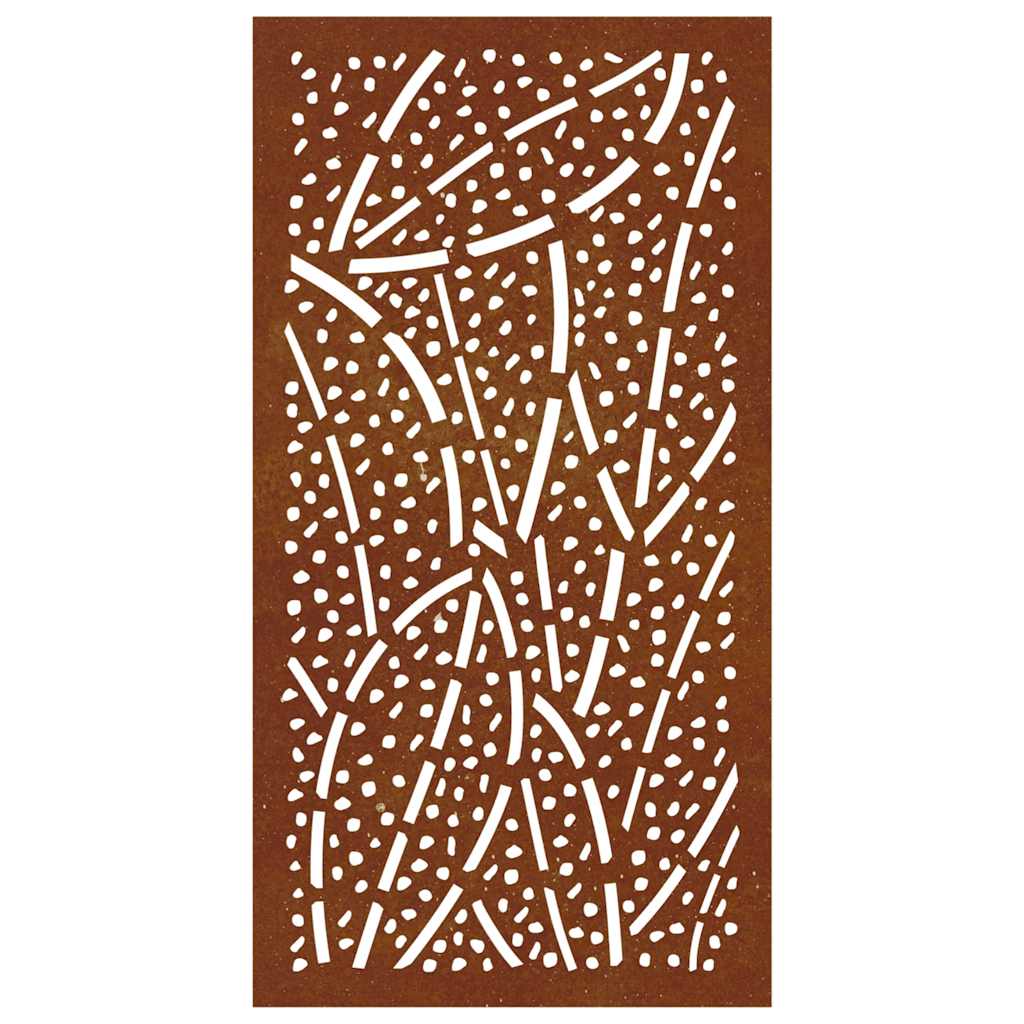 Decoração p/ muro de jardim 105x55 cm aço corten design folhas