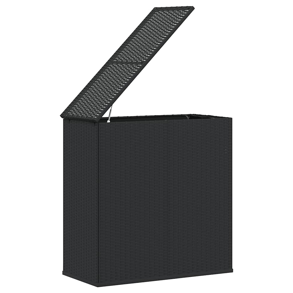 Caixa para almofadões de jardim 100x49x103,5 cm vime PE preto