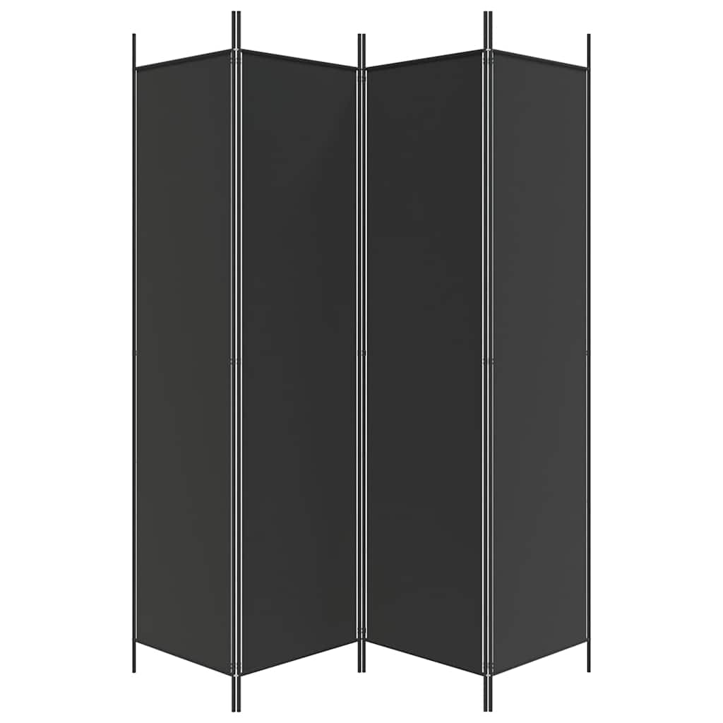 Divisória com 4 painéis 200x200 cm tecido preto