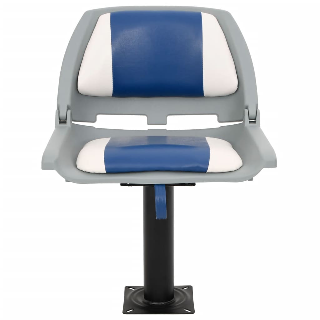4 Pcs conjunto assento barco dobrável 48x51x41 cm azul e branco
