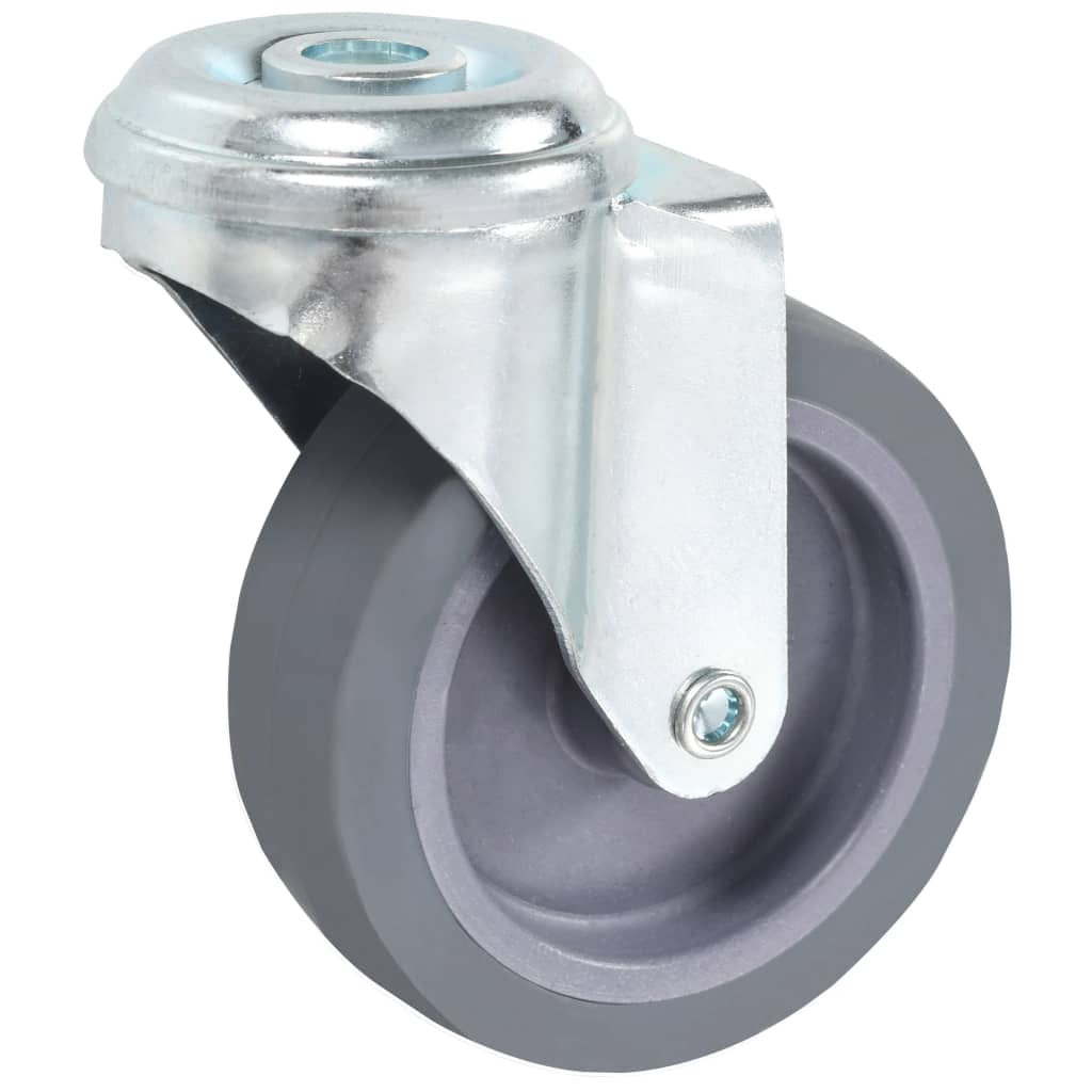 8 Pcs rodas giratórias com orifício para parafuso 75 mm