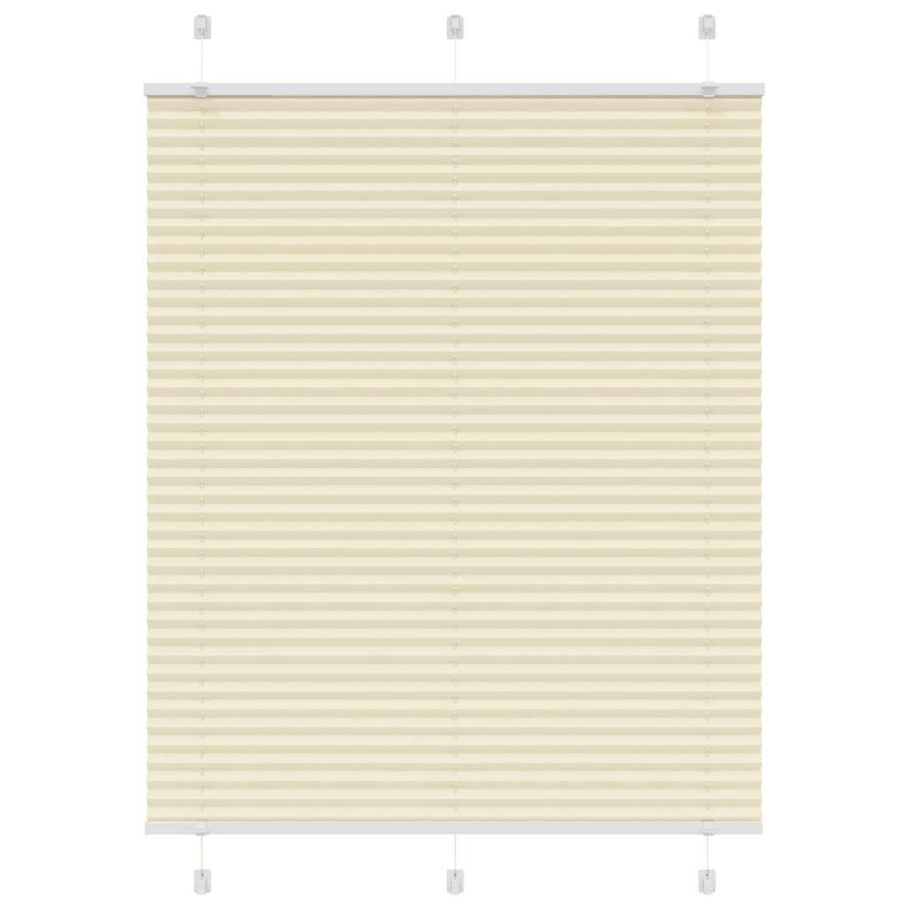 Creme plissada cega 110x100 cm largura tecido 109,4cm poliéster
